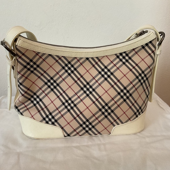 Burberry Cloth Check and Leather Trim Shoulder Bag - Picture 2 of 8